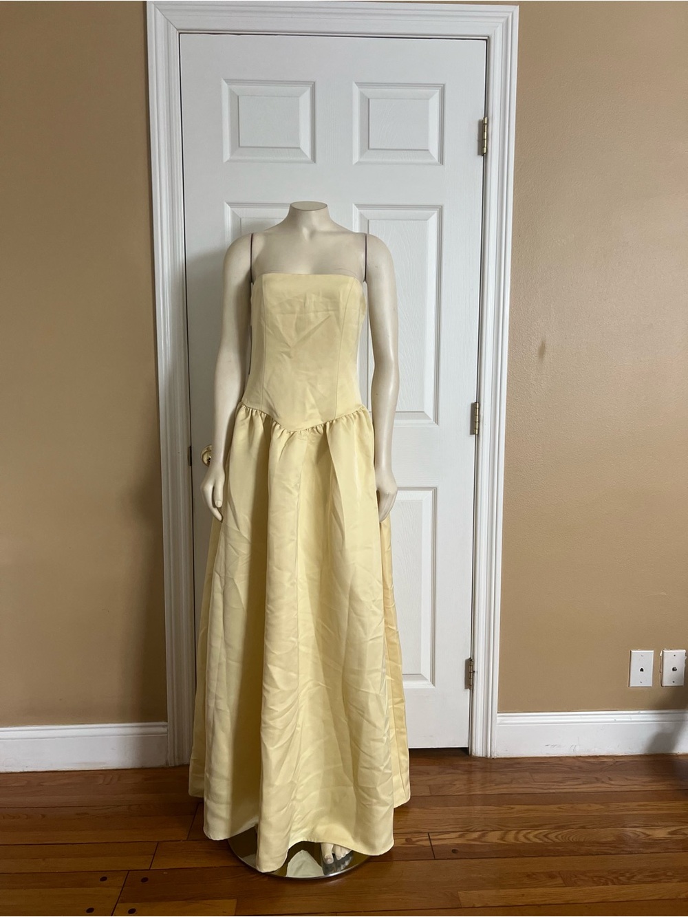 Princess Polly Soft Bloom Drop Waist Strapless Maxi Dress Yellow - Picture 9 of 16